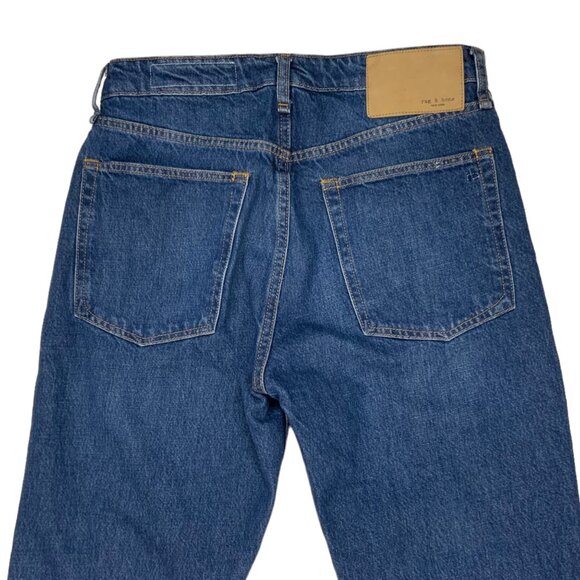 Rag and Bone Maya High Rise Slim Jean 29 Jasper Blue Denim Button Fly Retro Boho - Picture 8 of 12